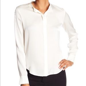 Vince Silk Button Up Blouse